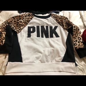 Pink leopard sweater